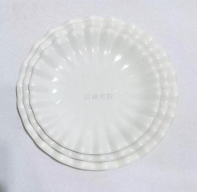 Melamine dinnerware plate hot pot restaurant round white bowl plate imitation porcelain plate