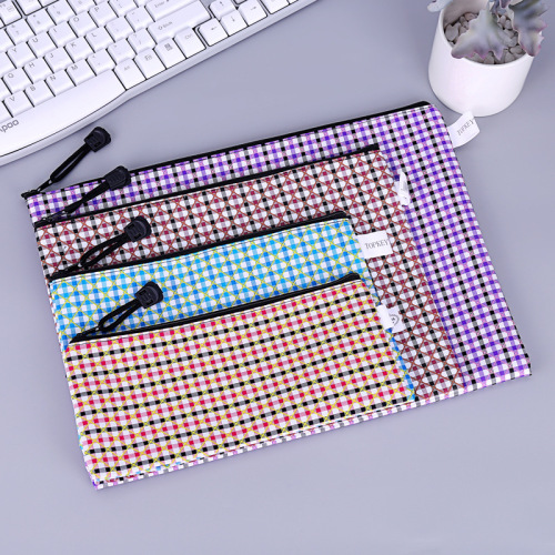 multi-functional enterprise folder wholesale graphic customization logo ring zippered file bag