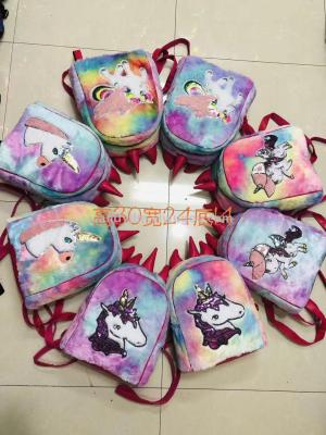 Cartoon backpack girl tie-dye cute maomao backpack outdoor travel backpack for children