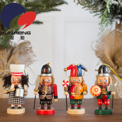 Junheng Spot Small Nutcracker 10cm Puppet Suit Professional Clown Nordic King Wooden Christmas Decoration