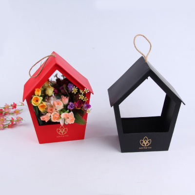 Valentine's day creative portable flower house flower box can be customized