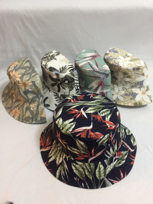 Hat female summer Korean version fashion printing fisherman Hat male outdoor casual breathable Hat basin Hat sun Hat tide