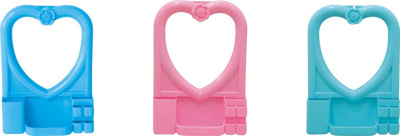 Small Heart Shape Mirror Toilet Dressing Mirror Wall Hanging Mirror Sub Plastic Cosmetic Mirror Bathroom Hanging Mirror