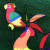 Hot Selling Foreign Trade inside Sales Cartoon Animal Cock Parrot Tail Windmill Non-Woven Outdoor Camping Decoration