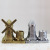 Resin Crafts Gold and Silver Color Windmill Pencil Vase Decoration Study Decorations Student Gift Factory Direct Sales