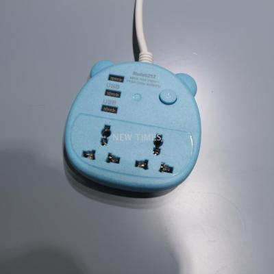 New foreign trade socket cartoon socket intelligent USB charging foreign trade socket socket junction board socket
