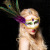 Peacock feather mask Christmas Halloween mask masquerade ball half face birthday party princess mask