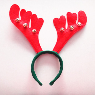 Rl307-3 big bell red non-woven antler headband Christmas hair decoration 9.4 cargo preparation festival