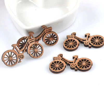 49x29mm bicycle design antique wooden scrapbook Carft handmade accessories for home decor