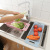 Creative retractable sink asphalt rack plastic chopsticks rack home kitchen bowl rack vegetable asphalt basket