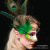 Peacock feather mask Christmas Halloween mask masquerade ball half face birthday party princess mask