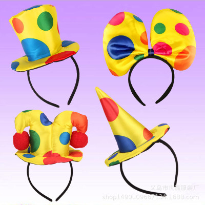 Halloween Children's Fancy Dress Ball Shoe Performance Props Mickey Headband Adult Clown Dress Clown Hat