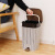 Garage bin household plastic pedaling style supermarket trash can with cover