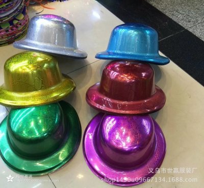 PVC laser round hat party supplies