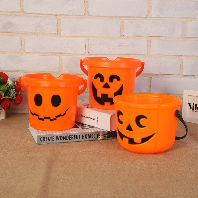 Wholesale pumpkin cans Halloween Halloween supplies pumpkin pail bar decorations jack-o '-lantern Halloween pumpkin pail