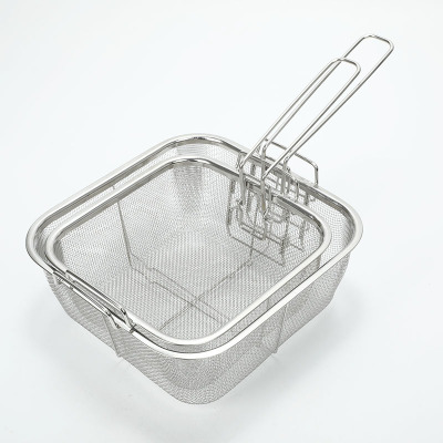 High Quality Stainless Steel Square Fry Basket Frying Pan Supporting Products