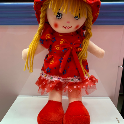 Children's dolls love dolls with red bows