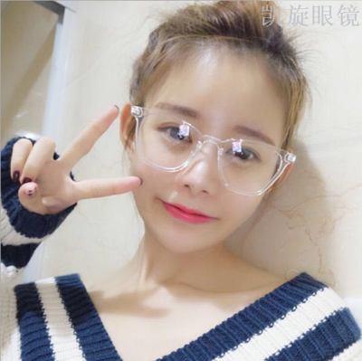 Fashion fully understand frame glasses without makeup artifact flat light myopic frame female
