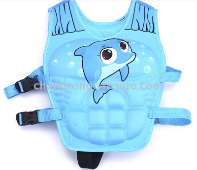 Children's life jacket cartoon buoyancy clothing boys and girls 3D tank top sunscreen floating power swimsuit