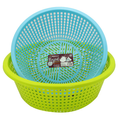 High quality thickened durable fruit and vegetable basket fashionable drip sieve round sieve for storage basket basket washing basket