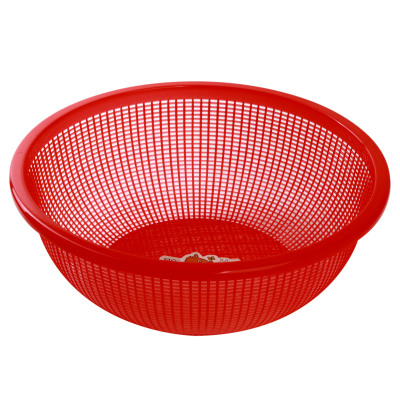 Household circular sieve plastic fruit basket vegetable basket thickened rigid sundries storage basket buy things basket water basket