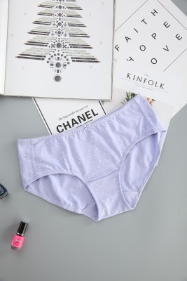 Underwear 803.European and American combed cotton panty , comfortable, low - waisted lady's brief