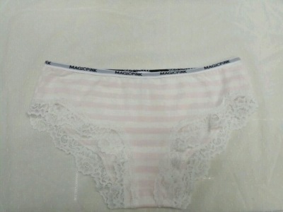 Underwear.9439-1.Foreign trade panty women 's Pink and striped  cotton sexy , breathable lady's brief 