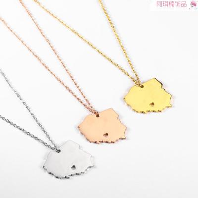 Arnan jewelry fashion stainless steel necklace titanium steel necklace Korea popular manufacturers direct sales