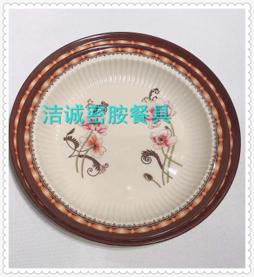 Melamine plate Melamine bowl Melamine plate tableware maier dish tableware a large number of spot sales