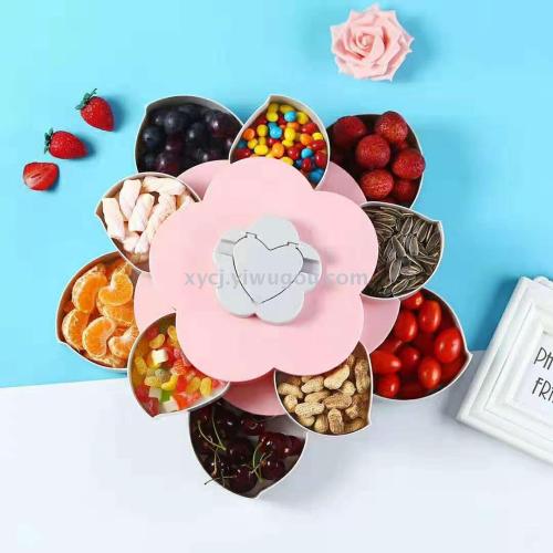 double layer rotating fruit plate