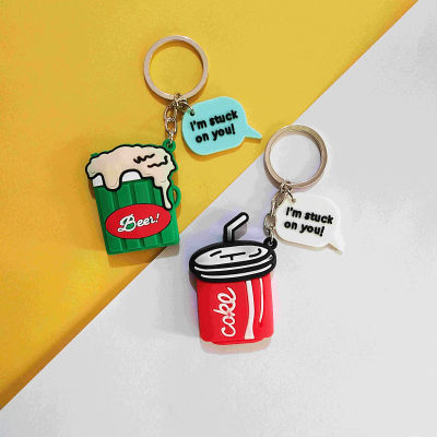 Cartoon soda series coke Sprite handicraft accessories creative accessories soft plastic PPC doll bag hanging ornaments