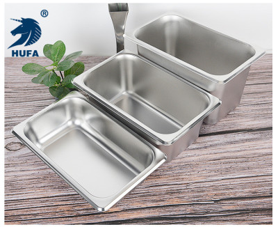 1/3 15cm Deep European Wide Nuclear Pot Factory Wholesale Stainless Steel Food Grade Food Container