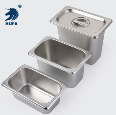 1/9 15cm American Kitchen and Restaurant Equipment Food Ware Stainless Steel Gastronorm GN Pan