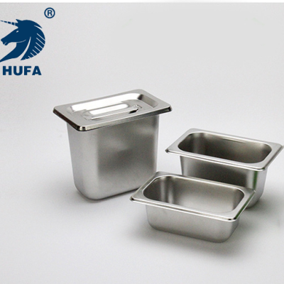 6.5cm Food Storage Container Good Quality 1/9 GN Pan Food Pot Stainless Steel Gourmet Container