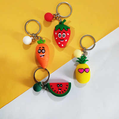 Lovely fruit sitting room carrot watermelon key chain pendant bag ornaments ornaments creative ornaments novelty toys