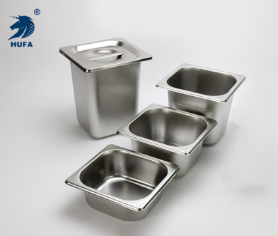 1/2 10cm High Quality Metal Pot, European Stainless Steel Buffet Food Storage Capacity