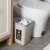 Square pressure ring dry and wet sorting trash bin office household daily kitchen bathroom suitable for 10 liters of trash