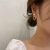 Korean Dongdaemun Silver Needle Simple Circle Personalized Earrings Frosty Style Earrings Female