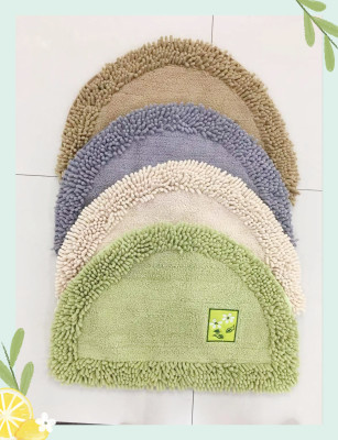 New semicircle sheryl plush floor mat bibulous non-slip floor mat sheryl plush door mat ultrafine floor mat bedside pad