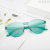 Frameless thick piece candy color amazon aliexpress hot men and women sunglasses candy color