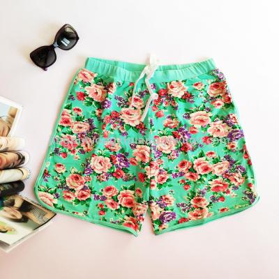 New men's beach pants men's adult swimming trunks printed round-breasted shorts