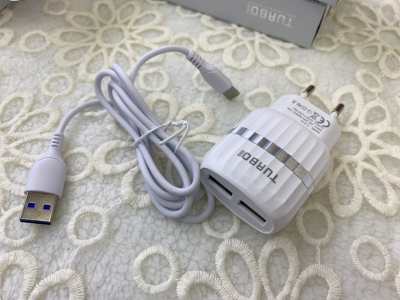 Dual USB charger quick charge data cable flash charge 2.6a