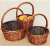 Factory Direct Sales Cane Willow Woven Fruit Basket Portable round Picking Gift Shopping Size Storage Basket