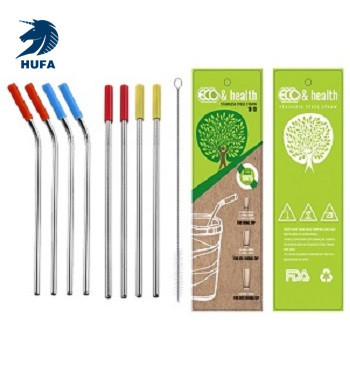 Sweno Stainless Steel Straw Environmental Protection Straw Set Paper Card Straw Set Stainless Steel Straw