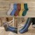 Winter socks women's middle stockings thickened with fleece students warm lovely winter wool floor plain terry stockings