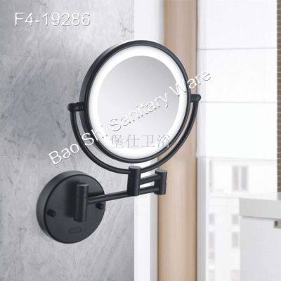 Human body induction makeup mirror bathroom makeup mirror LED dressing mirror wall hanging folding telescopic mirror