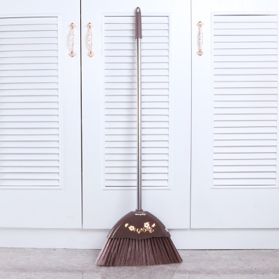 Plastic household cleaning products stainless steel rod durable fashion anti -static broom manufacturers direct sale