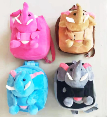 Little elephant kindergarten child plush bag boy girl snack backpack cartoon cute backpack