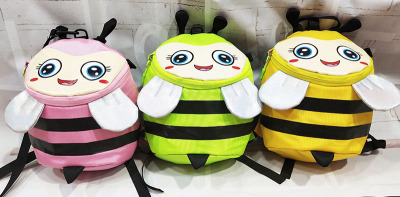 Little bee kindergarten children cloth bag boy girl snack backpack cartoon cute waterproof backpack