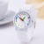Hot style silicone pencil watch fashion paint quartz watch white oil shell children's watch manufacturers wholesale